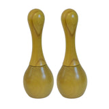 Maracas 9-Inch Beechwood Spice Mill (Green, Set of 2)