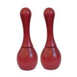 Maracas 9-Inch Beechwood Spice Mill (Red, 2-Pack)