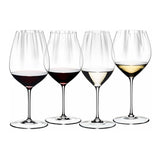Riedel Performance Wine Glasses (4-Pack) with Wine Pourer and Polishing Cloth