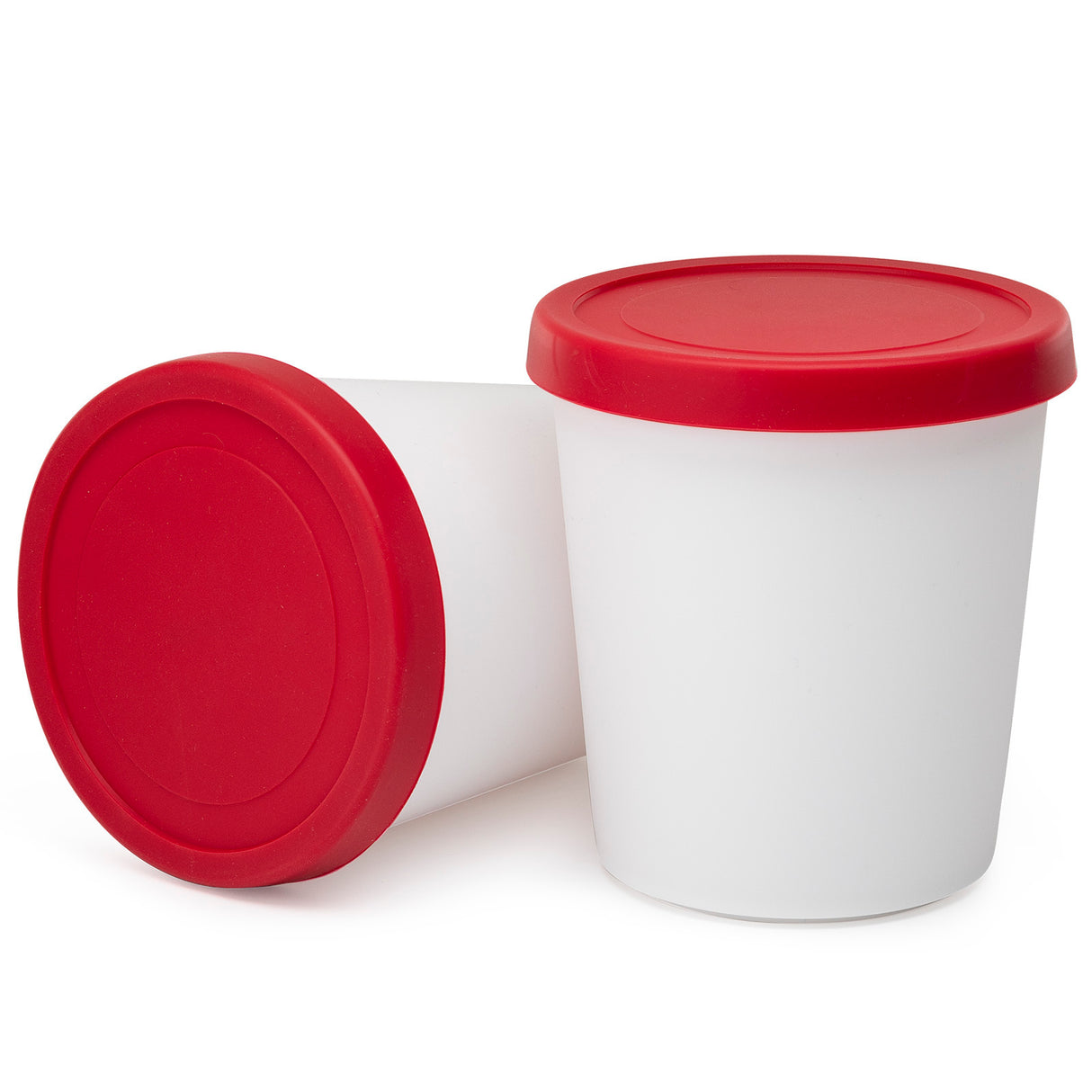 ChefWave Reusable Silicone Ice Cream Storage Containers w/Lids (2-Pack)