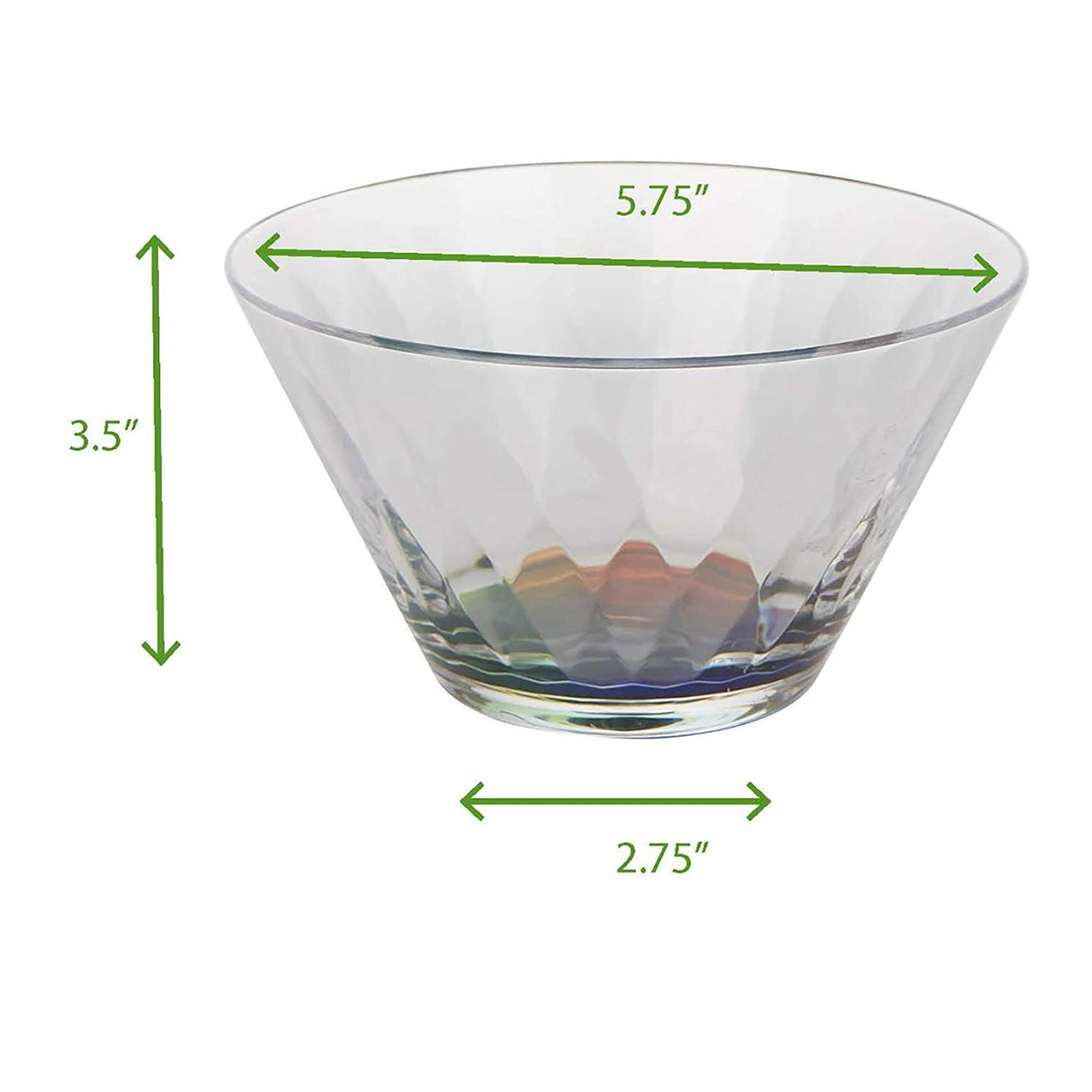 Mind Reader RSAL4-CLR Small Acrylic Multi-Purpose Bowls 4-Pack