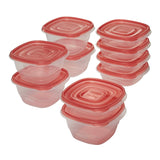 Rubbermaid TakeAlongs Assorted Food Storage Set of 10 Containers (Red)
