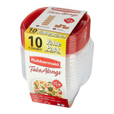 Rubbermaid TakeAlongs Assorted Food Storage Set of 10 Containers (Red)