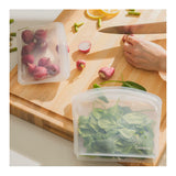 Cuisipro Silicone Seamless Reusable Bag (Clear, 8 x 7-Inch, 27 fl oz)
