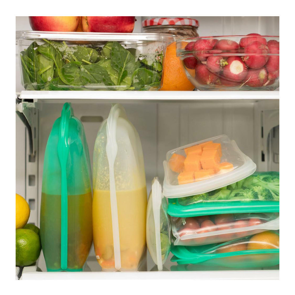 Cuisipro Green Silicone Pack-it Bag (27.25 x 5.25-Inch, 13.5 fl oz, 2-Pack)