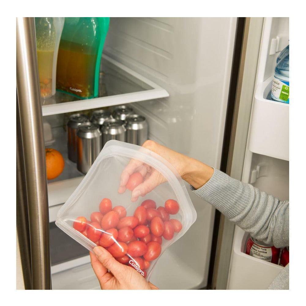 Cuisipro Clear Silicone Pack-it Bag (8 x 7-Inch, 27 fl oz, Seamless, 2-Pack)