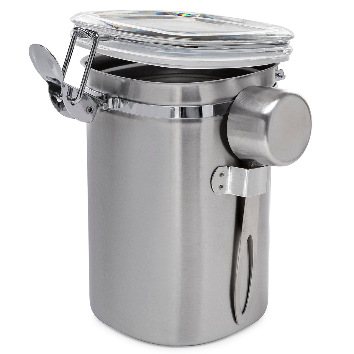 ChefWave Stainless Steel Coffee Canister with Measuring Spoon (Open Box)