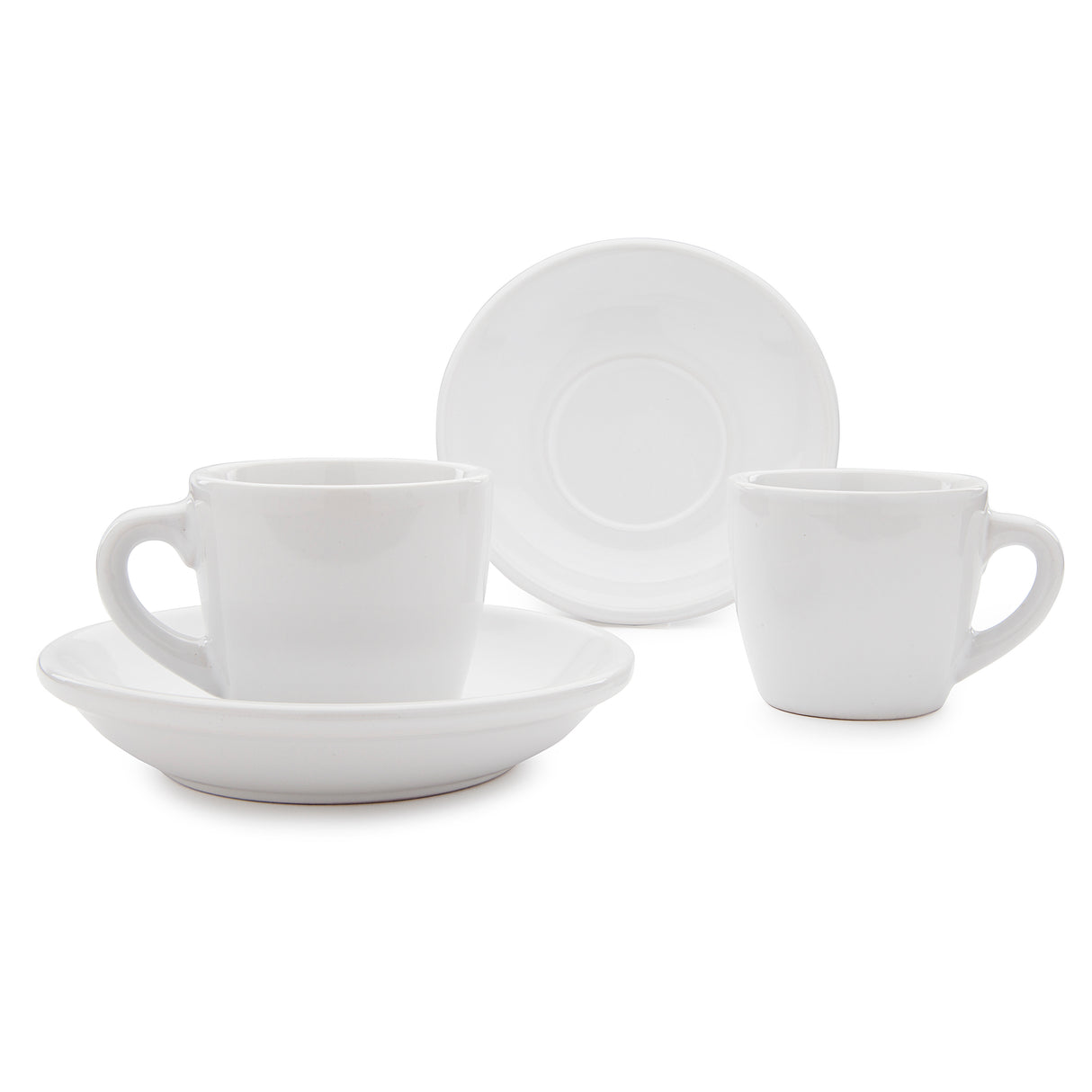 Update International 3-oz Ceramic Tiara Espresso Cup and Saucer Set (2-Pack)