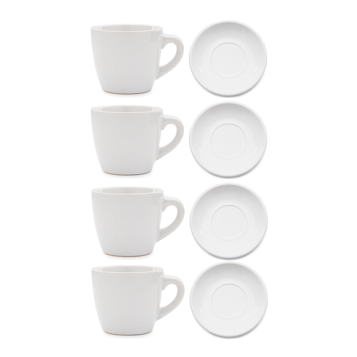 Update International 3-oz Ceramic Tiara Espresso Cup and Saucer Set (2-Pack)