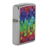 Zippo Rainbow Weave on Chrome Lighter