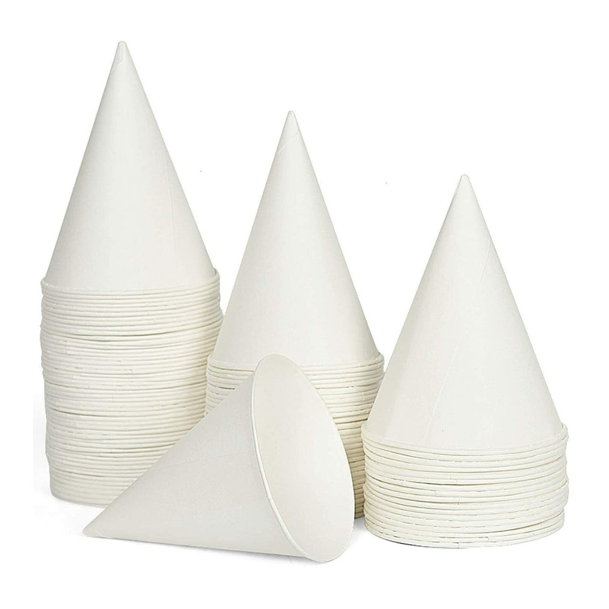 AQUEENLY 6 Oz Snow Cone Paper Cups (100-Piece, White)