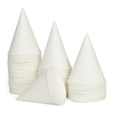 AQUEENLY 6 Oz Snow Cone Paper Cups (100-Piece, White)