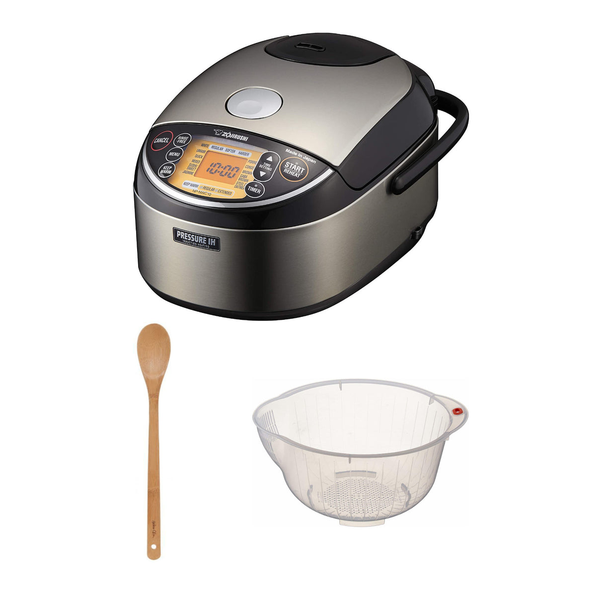 Zojirushi NP-NWC10XB Pressure Induction Heating Rice Cooker w/ Accessory Bundle