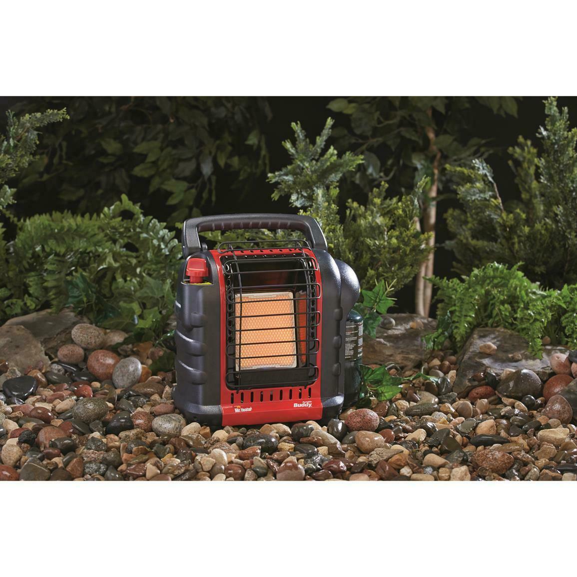 Mr. Heater MH9X 4-9K BTU Buddy Heater Complete Travel Bundle w/ Bag & 10ft Hose