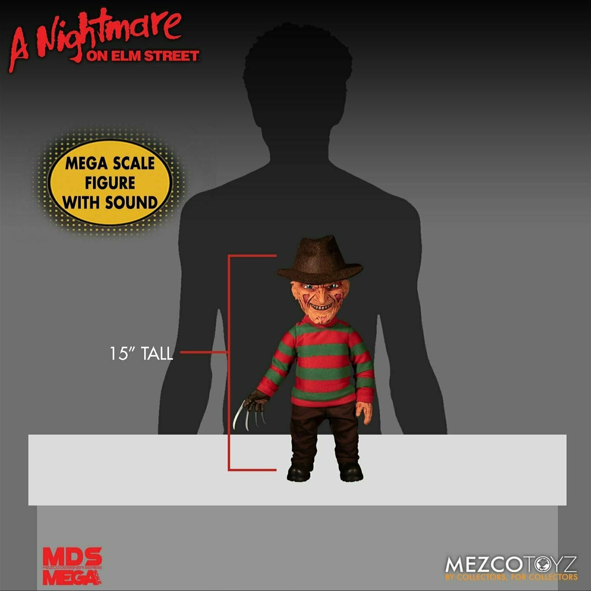 MDS Mega Scale - A Nightmare on Elm Street: 15-inch Scale Talking Freddy Krueger