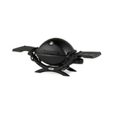 Weber Q1200 Liquid Propane Grill (Black) with Adapter Hose and Grill Cover