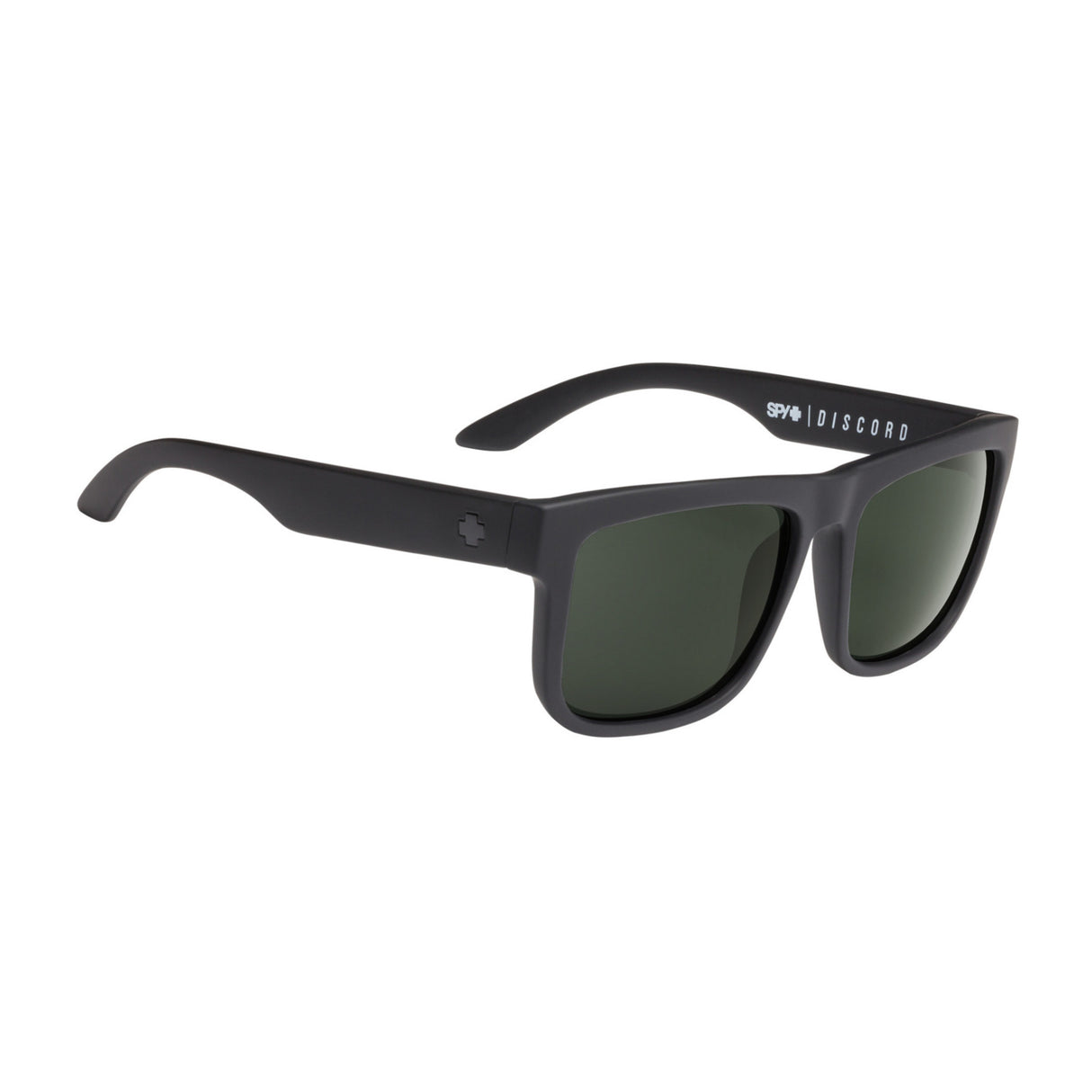 Spy Optic Discord Happy Green Sunglasses (Soft Matte Black)
