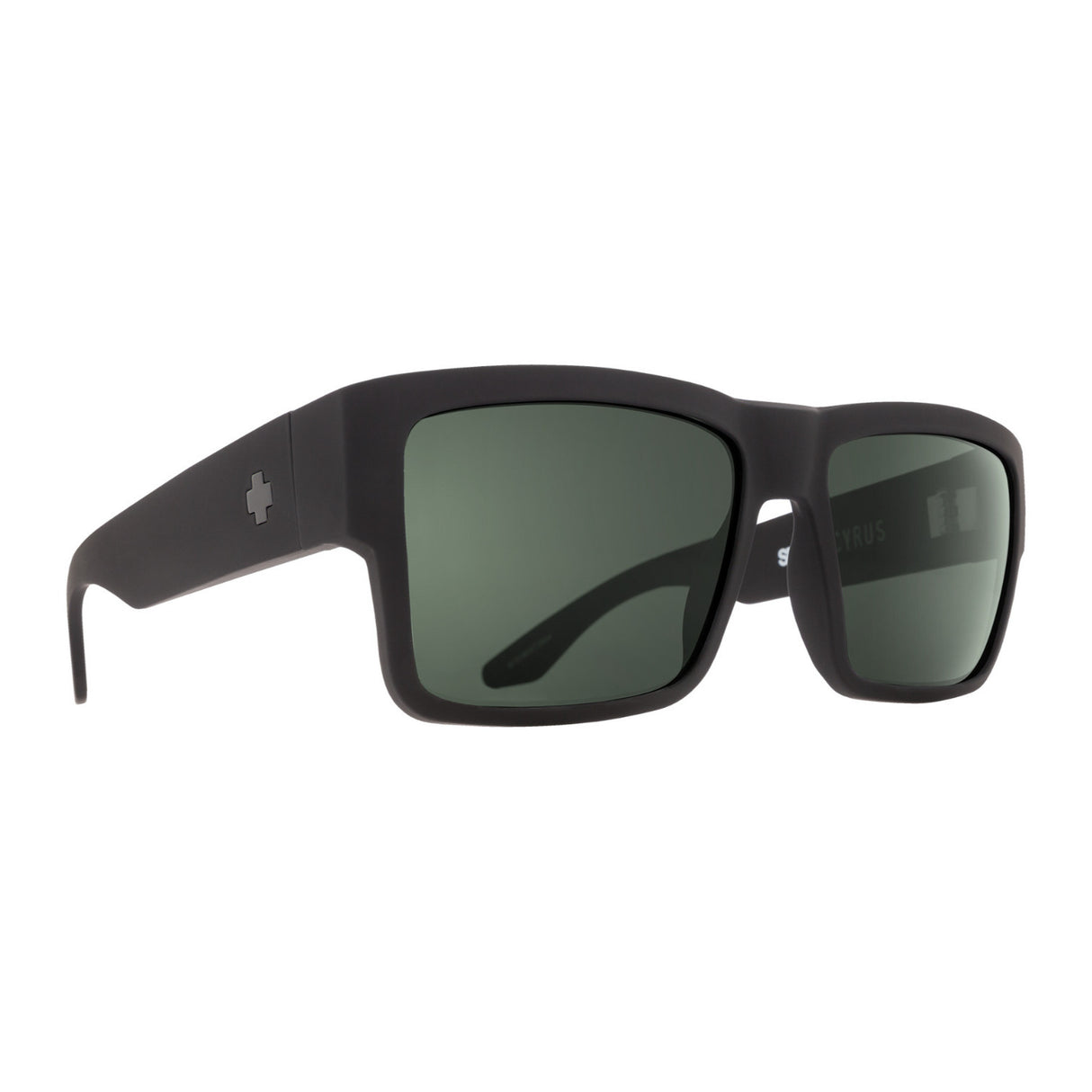 Spy Optics Cyrus Happy Gray Green Polar Sunglasses (Soft Matte Black)