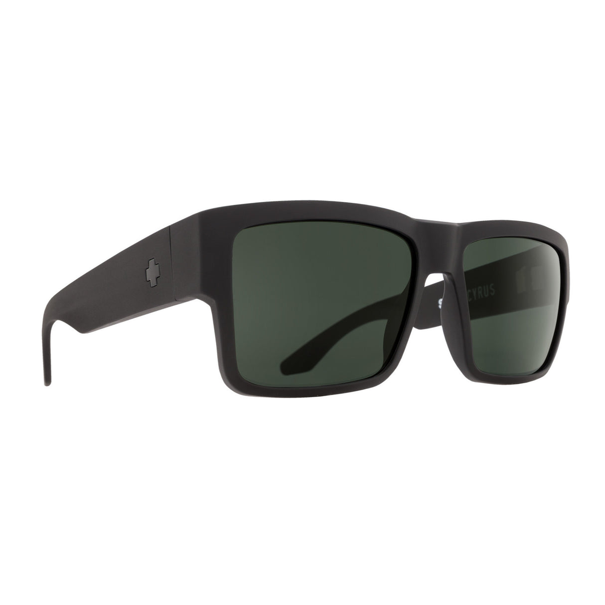 Spy Optic Cyrus Happy Gray Green Sunglasses (Matte Black)