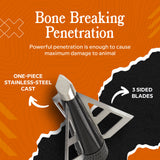 BELOW ZERO Hunting Broadheads/Crossbow & Compound Bow Arrow Heads (6 Pieces)