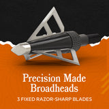 BELOW ZERO Hunting Broadheads/Crossbow & Compound Bow Arrow Heads (6 Pieces)