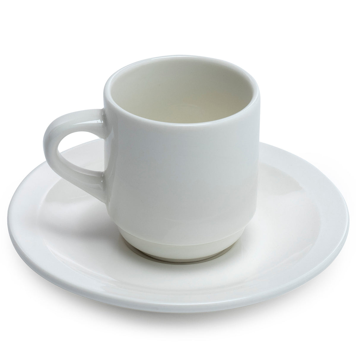 ChefWave 3oz Ceramic Tiara Espresso Cup and Saucer Set (2-pack)