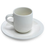 ChefWave 3oz Ceramic Tiara Espresso Cup and Saucer Set (2-pack)