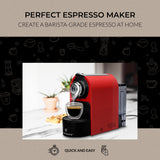 ChefWave Espresso Machine for Nespresso (Red), Capsule Holder, and Cups Bundle
