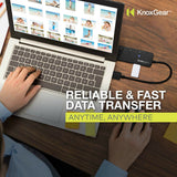 Knox Gear USB 3.0 Hub - 4 Port USB Hub 3.0 - Powered USB Hub for Mac Laptop, PC, PS4, Xbox, TV