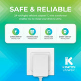 Kratos Power 24 Volt Transformer C-Wire Adapter (White)