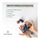 ChefWave Coffee Pod Organizer with Recyclable Section - Holder for Nespresso and Keurig Capsules