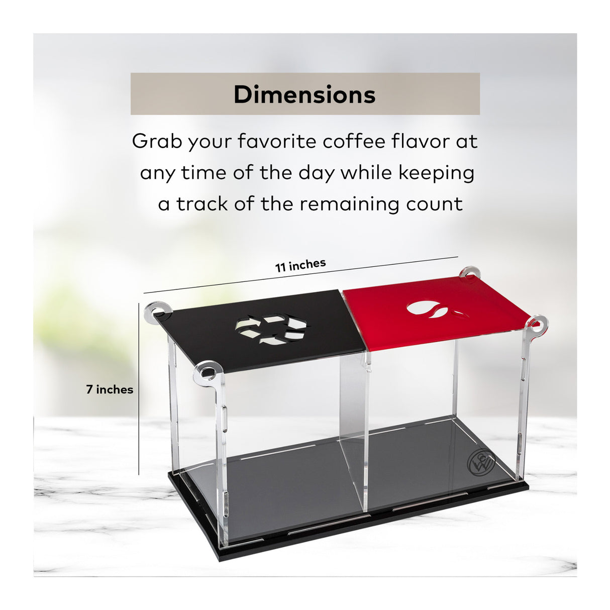 ChefWave Coffee Pod Organizer with Recyclable Section - Holder for Nespresso and Keurig Capsules