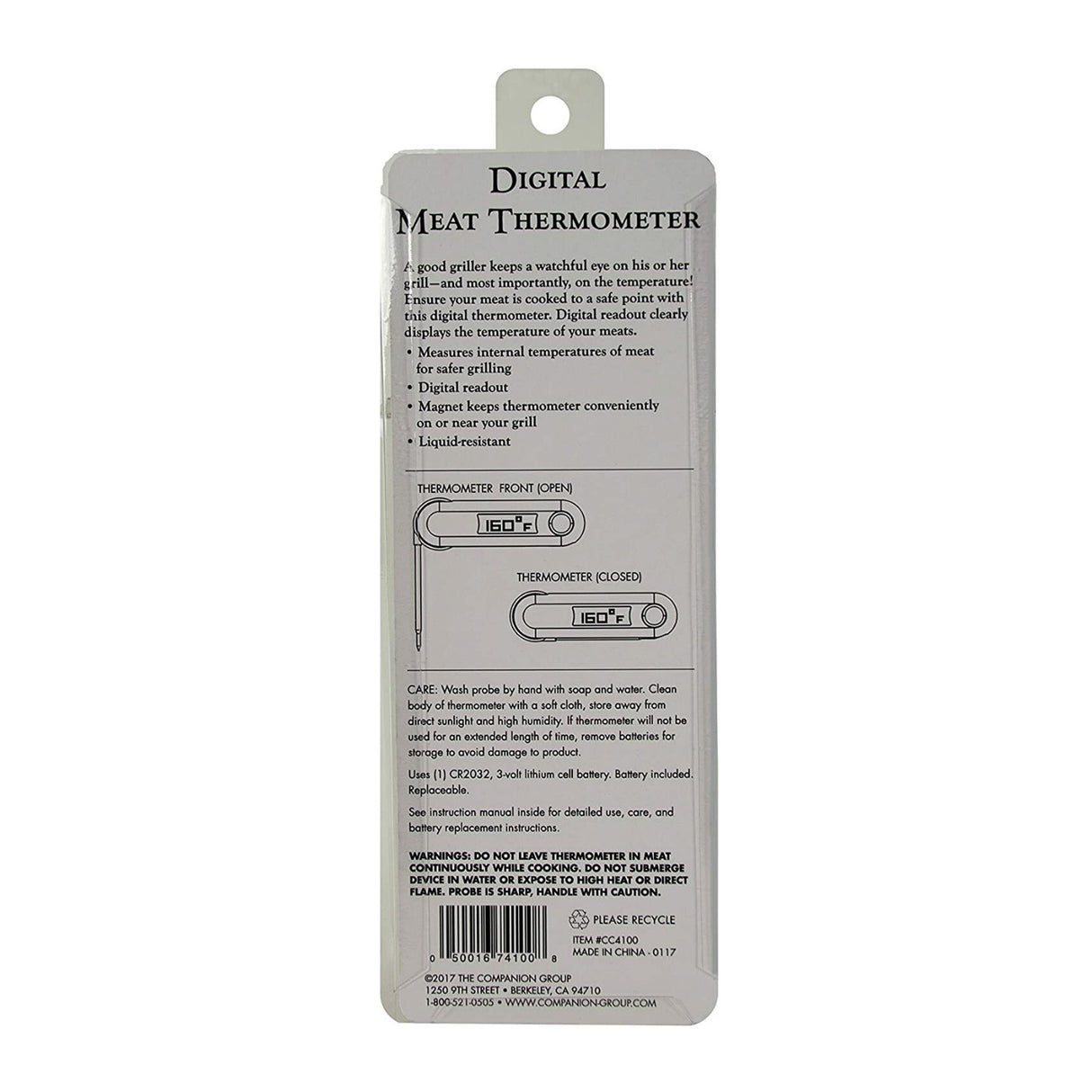 Charcoal Companion Digital Bbq Grill Meat Thermometer