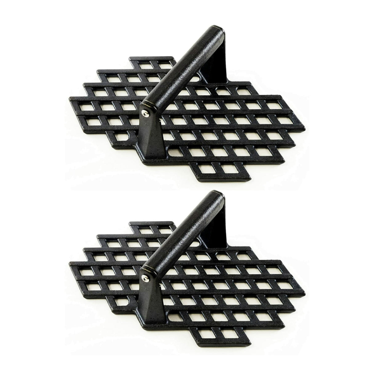 Charcoal Companion CC5159 Cast Iron Grill Marks Press (2-Pack)