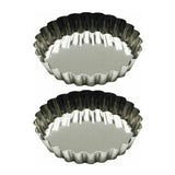 Gobel Tart Mold Fluted Round Tin (8 x 8 x 1cm) (2-Pack)