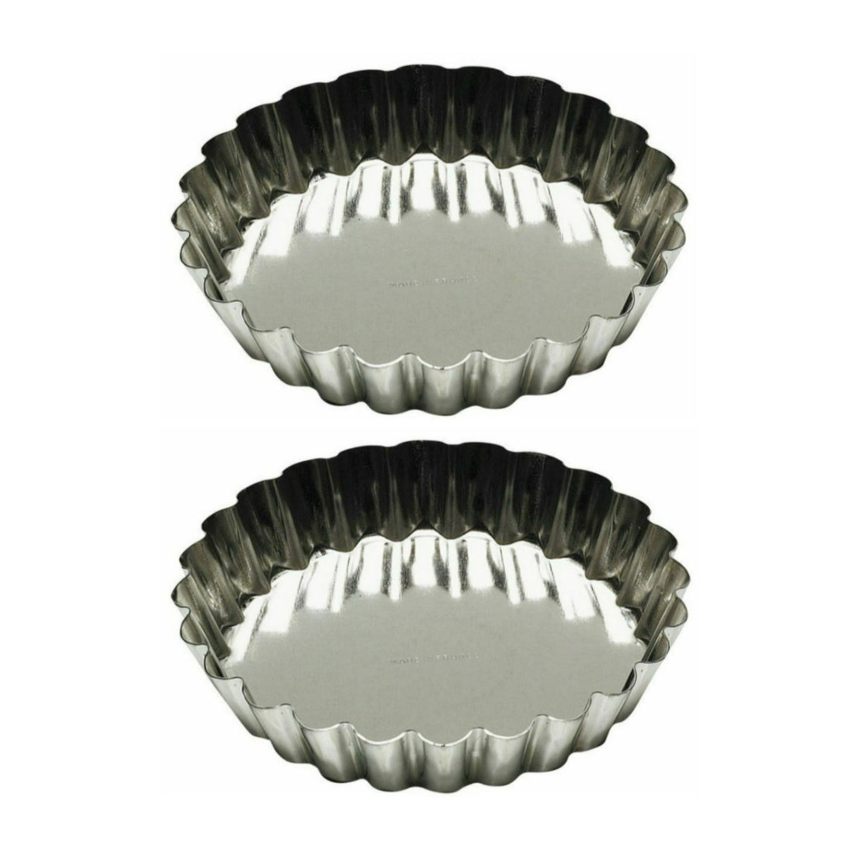 Gobel Tart Mold Fluted Round Tins (9.8 x 9.8 x 2cm, 2-Pack)