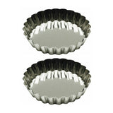 Gobel Tart Mold Fluted Round Tins (9.8 x 9.8 x 2cm, 2-Pack)