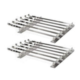 Mtoye Steven Raichlen Stainless Kabob Rack with Flat Skewers (2-Pack) Bundle