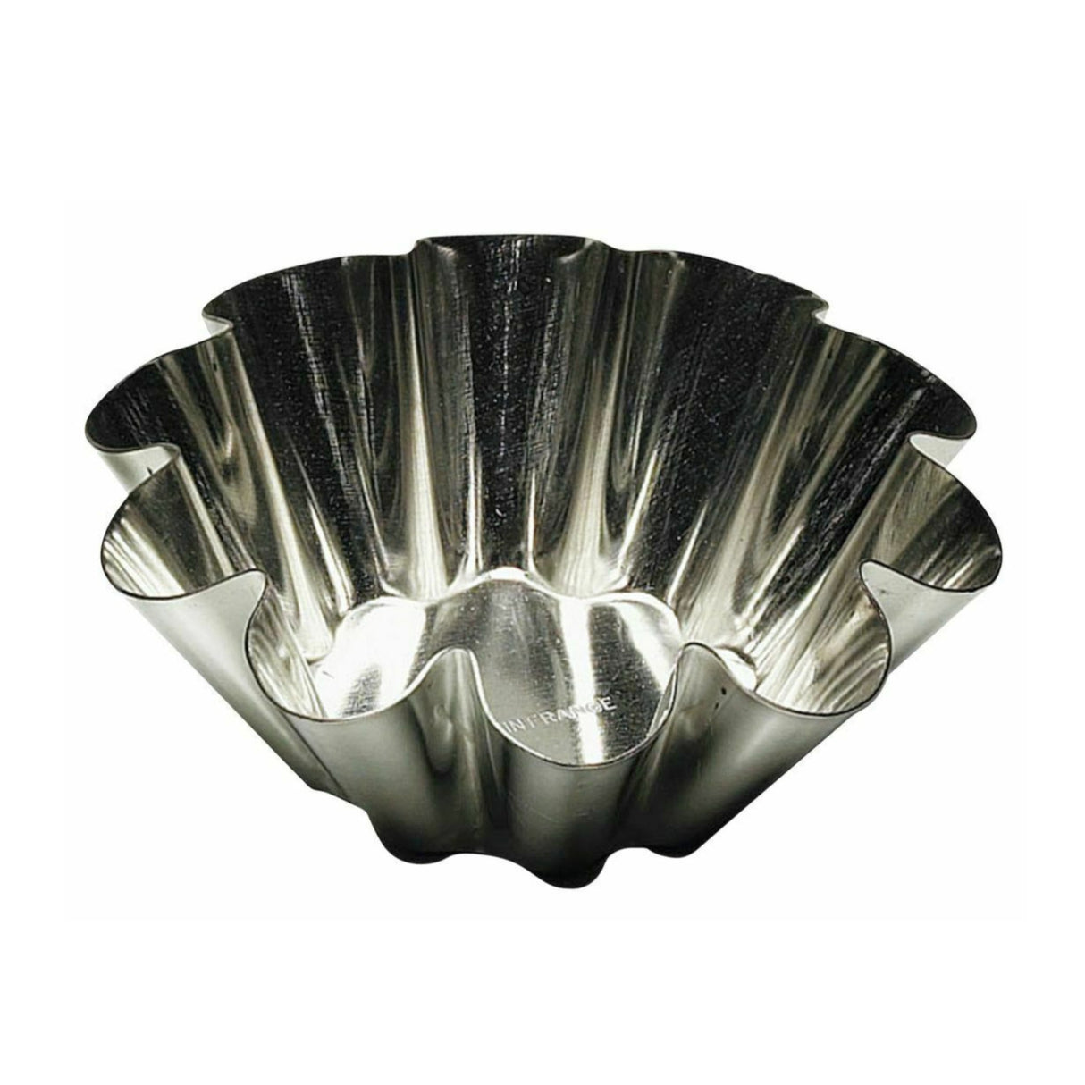 GOBEL Small Fluted Tin Brioche Mold with 9 Ribs (6x2.8cm/2.4x0.9in)