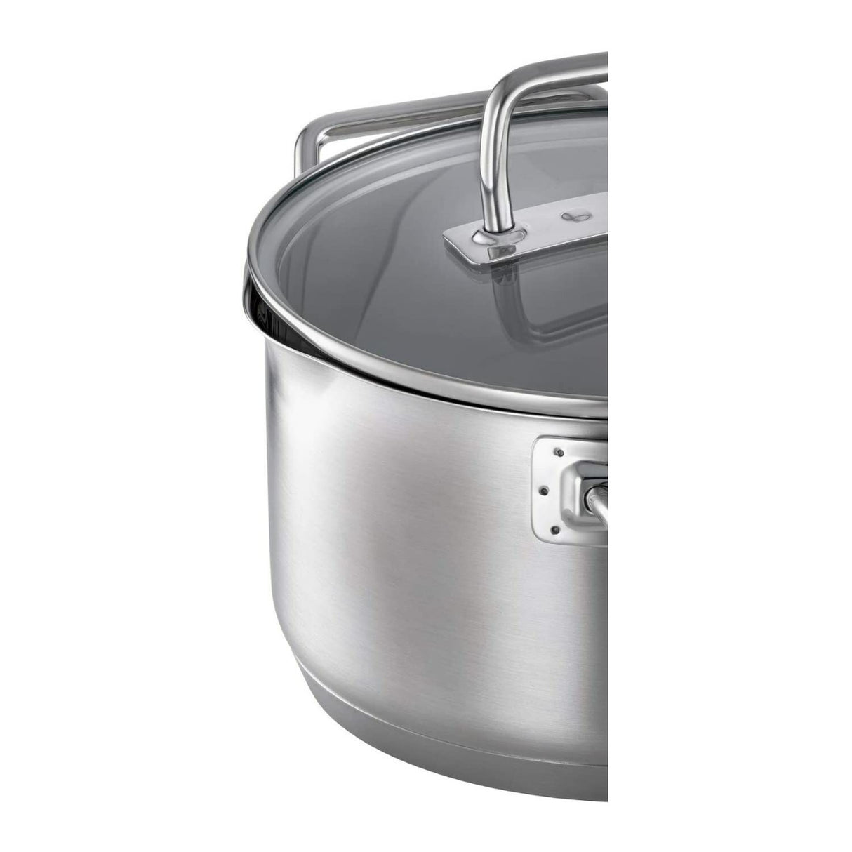 Rosle Expertiso Stainless Steel High Casserole Pot with Glass Lid (6.3-Inch)