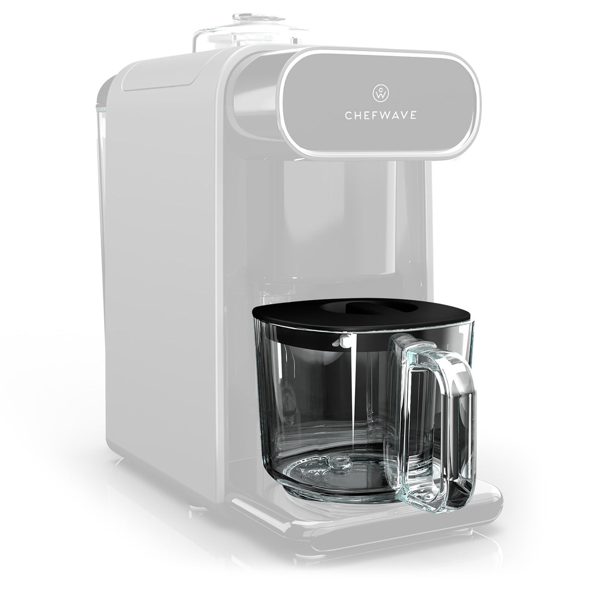 ChefWave Glass Pitcher with Lid for the Milkmade Non-Dairy Milk Maker (Black)