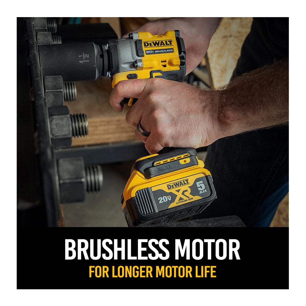 DeWalt (DCF922B) Atomic 20V MAX Brushless 1/2 Inch Cordless Impact Wrench with Detent Pin Anvil