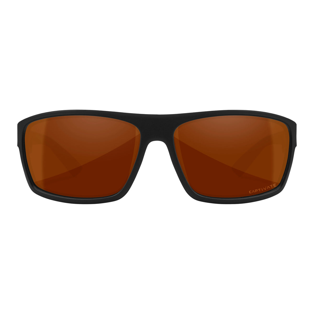 Wiley-X WX Peak Sunglasses (Captivate Polarized Copper Lens, Matte Black Frame)