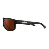 Wiley-X WX Peak Sunglasses (Captivate Polarized Copper Lens, Matte Black Frame)