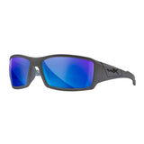 Wiley-X WX Twisted Sunglasses (Polarized Blue Mirror Lens, Matte Gray Frame)