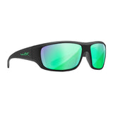 Wiley-X WX Omega Sunglasses (Captivate Polarized Green Mirror Lens, Black Frame)