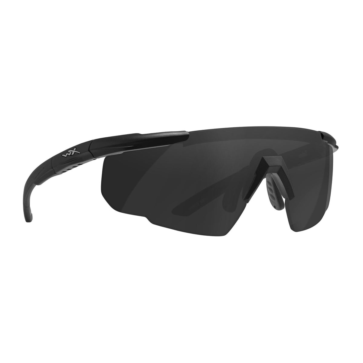 Wiley X Changeable Saber Advanced Sunglasses (Smoke Gray Lens, Matte Black)
