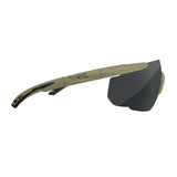 Wiley-X Saber Advanced 3 Lenses Sunglasses (Smoke Gray, Clear, Light Rust Lens)