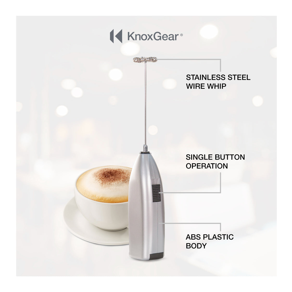 Knox Gear Handheld Milk Frother