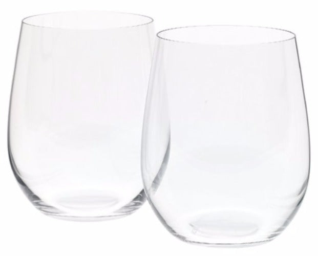 Riedel O Chardonnay/Viognier Wine Tumblers (2-Pack) w/Wine Bottle Holder (Red)